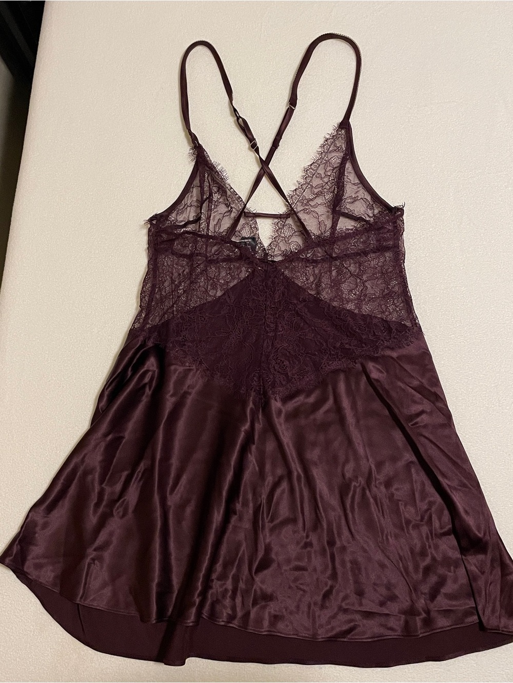 Victoria's Secret Deep Plum Lace Chemise